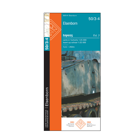 Topographic map No. 50/3 - 4 - Elsenborn (Belgium) | IGN Belgium Topo 25