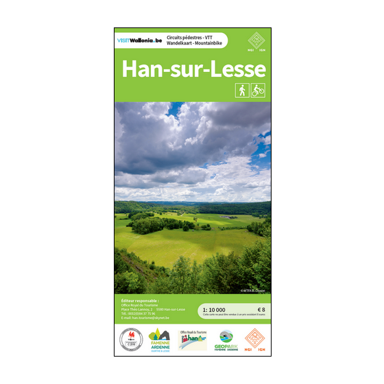 Walking map - Han - sur - Lesse (Belgium) | IGN Belgium (French)