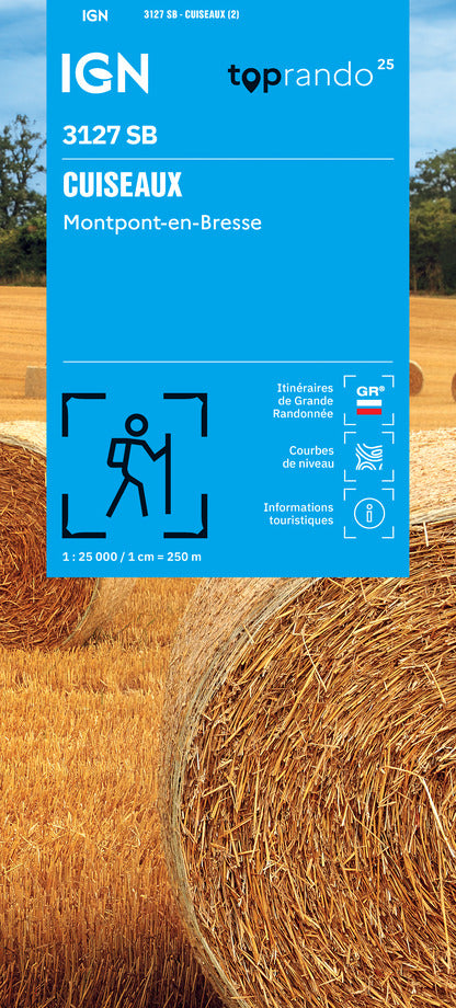 IGN Blue Series Hiking Map No. 3127 - Cuiseaux, Montpont-en-Bresse