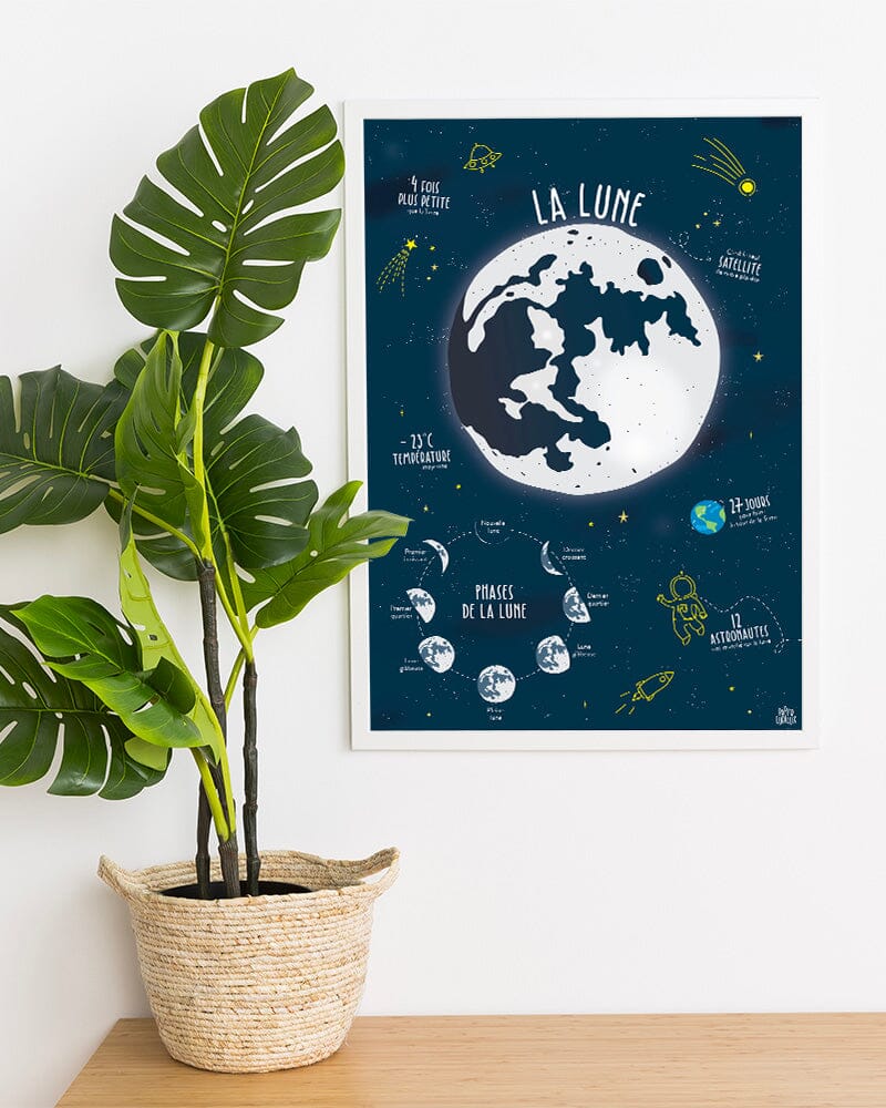 Affiche illustrée - La Lune - A3 | Papier Curieux affiche Papier Curieux