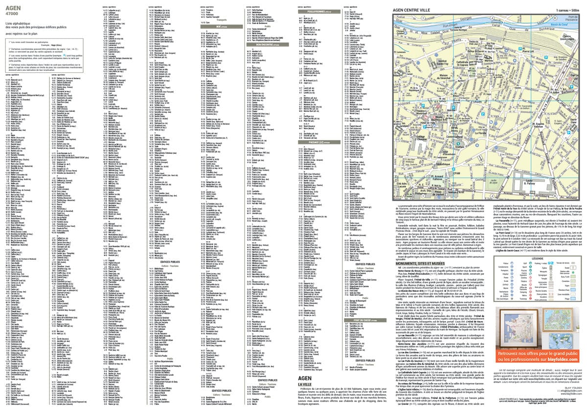 Agen, Lot-et-Garonne - Plan de ville | Blay Foldex plan de ville Blay Foldex