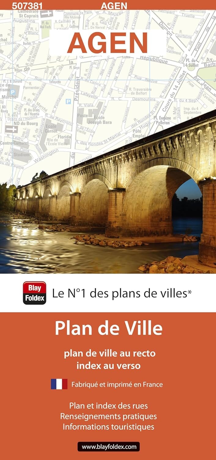 Agen, Lot-et-Garonne - Plan de ville | Blay Foldex plan de ville Blay Foldex