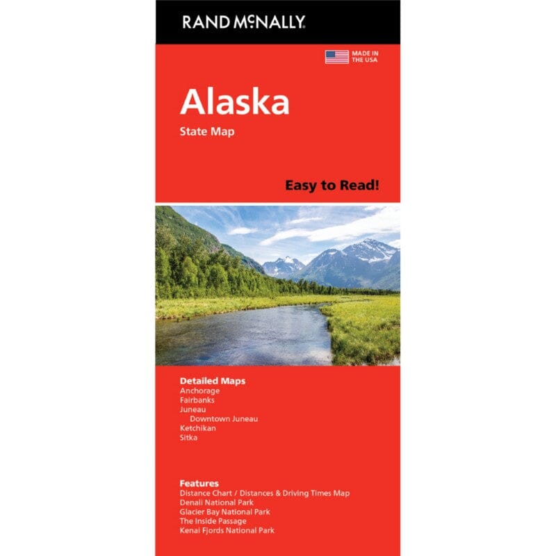 Alaska, carte facile à lire | Rand McNally carte routière Rand McNally