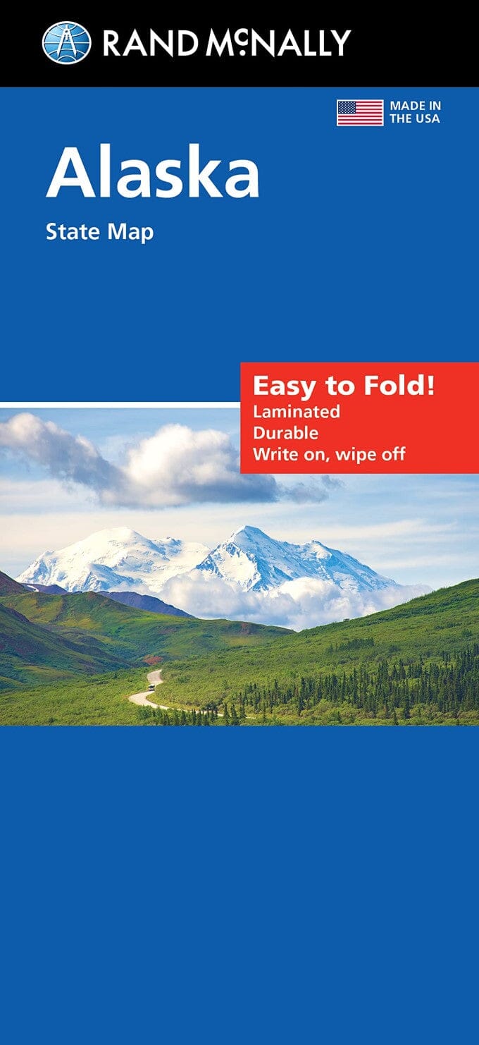 Alaska, carte facile à plier | Rand McNally carte routière Rand McNally