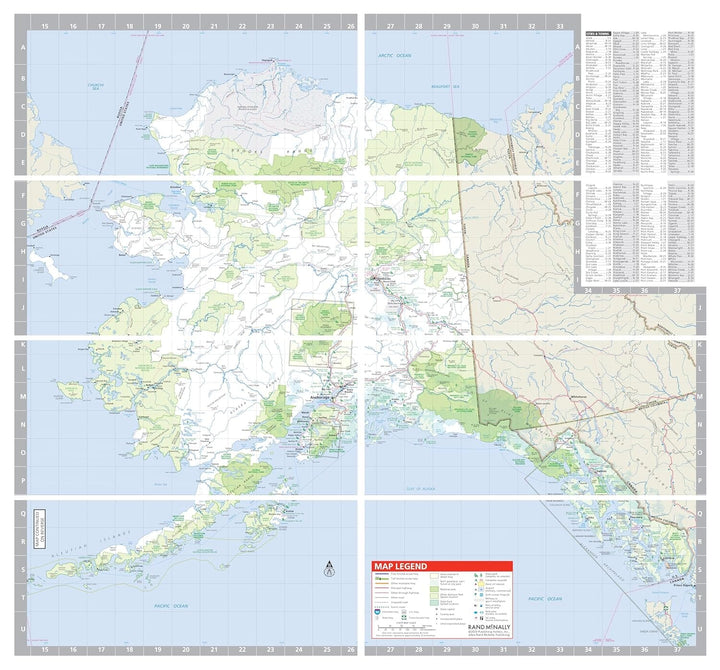 Alaska, carte facile à plier | Rand McNally carte routière Rand McNally 