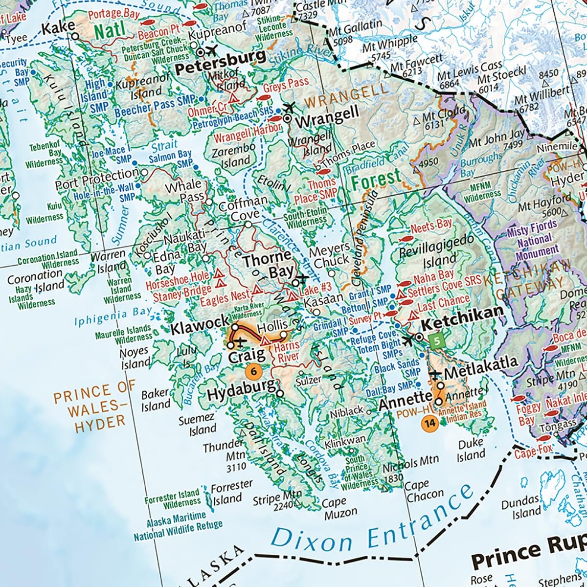 Alaska Recreation Map | Benchmark Maps carte routière Benchmark Maps 