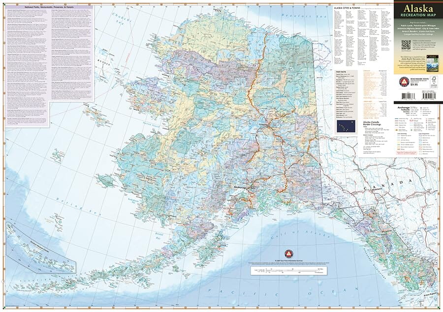Alaska Recreation Map | Benchmark Maps carte routière Benchmark Maps 