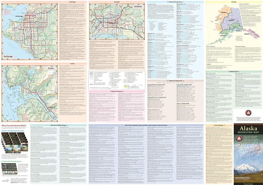 Alaska Recreation Map | Benchmark Maps carte routière Benchmark Maps 