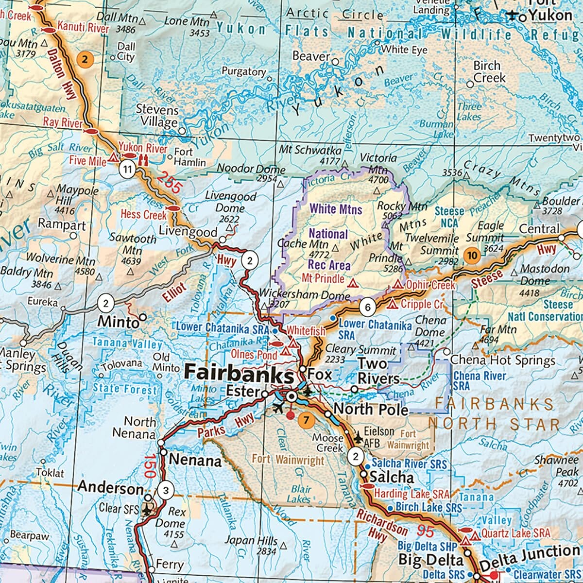 Alaska Recreation Map | Benchmark Maps carte routière Benchmark Maps 