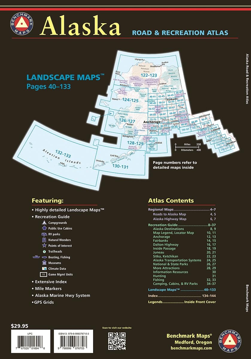 Alaska Road and Recreation Atlas 2027 | Benchmark Maps atlas Benchmark Maps 