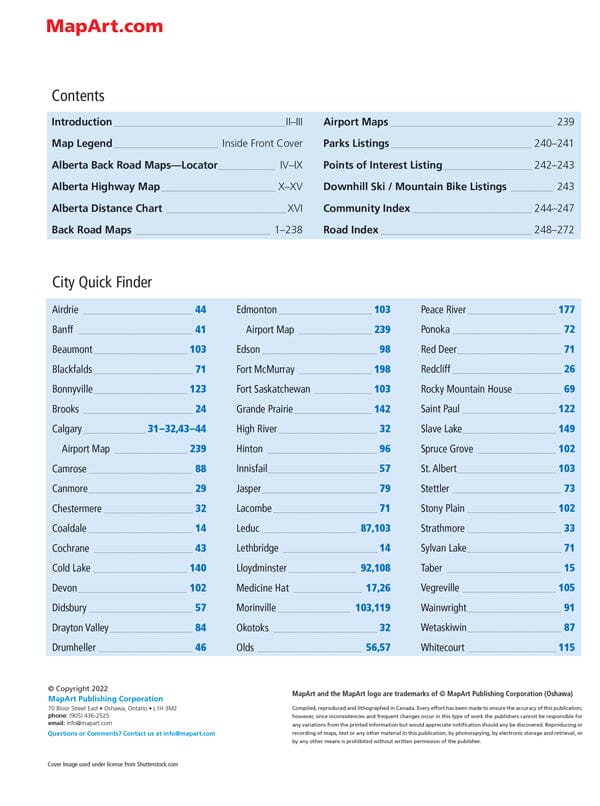 Alberta Back Road Atlas | Canadian Cartographics Corporation atlas Canadian Cartographics Corporation 