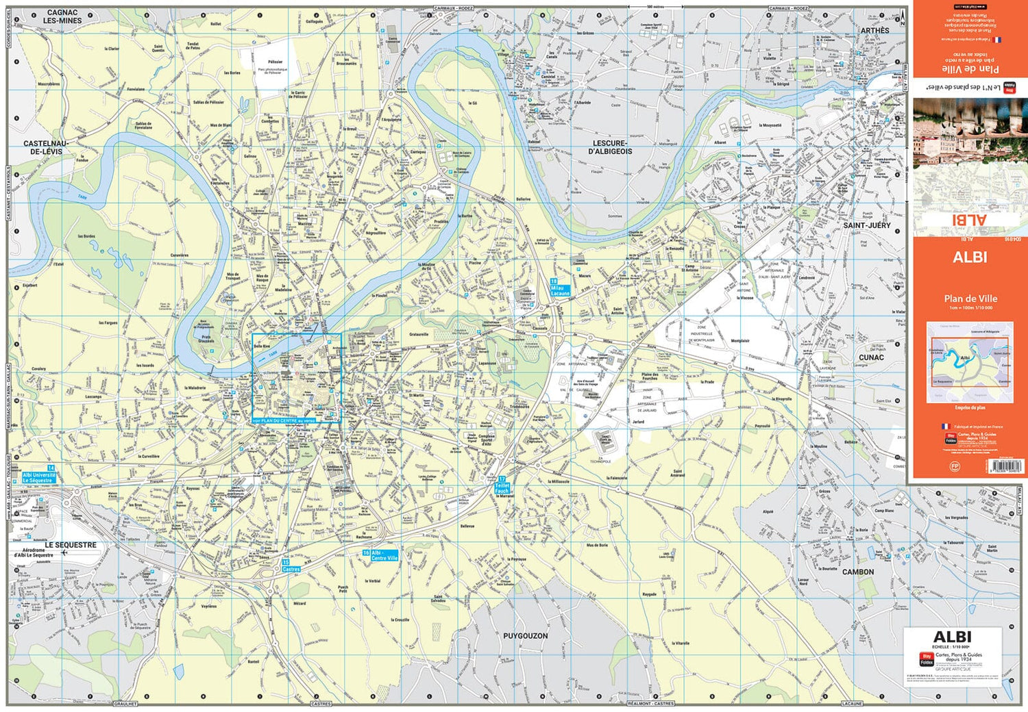 Albi, Tarn - Plan de ville | Blay Foldex plan de ville Blay Foldex