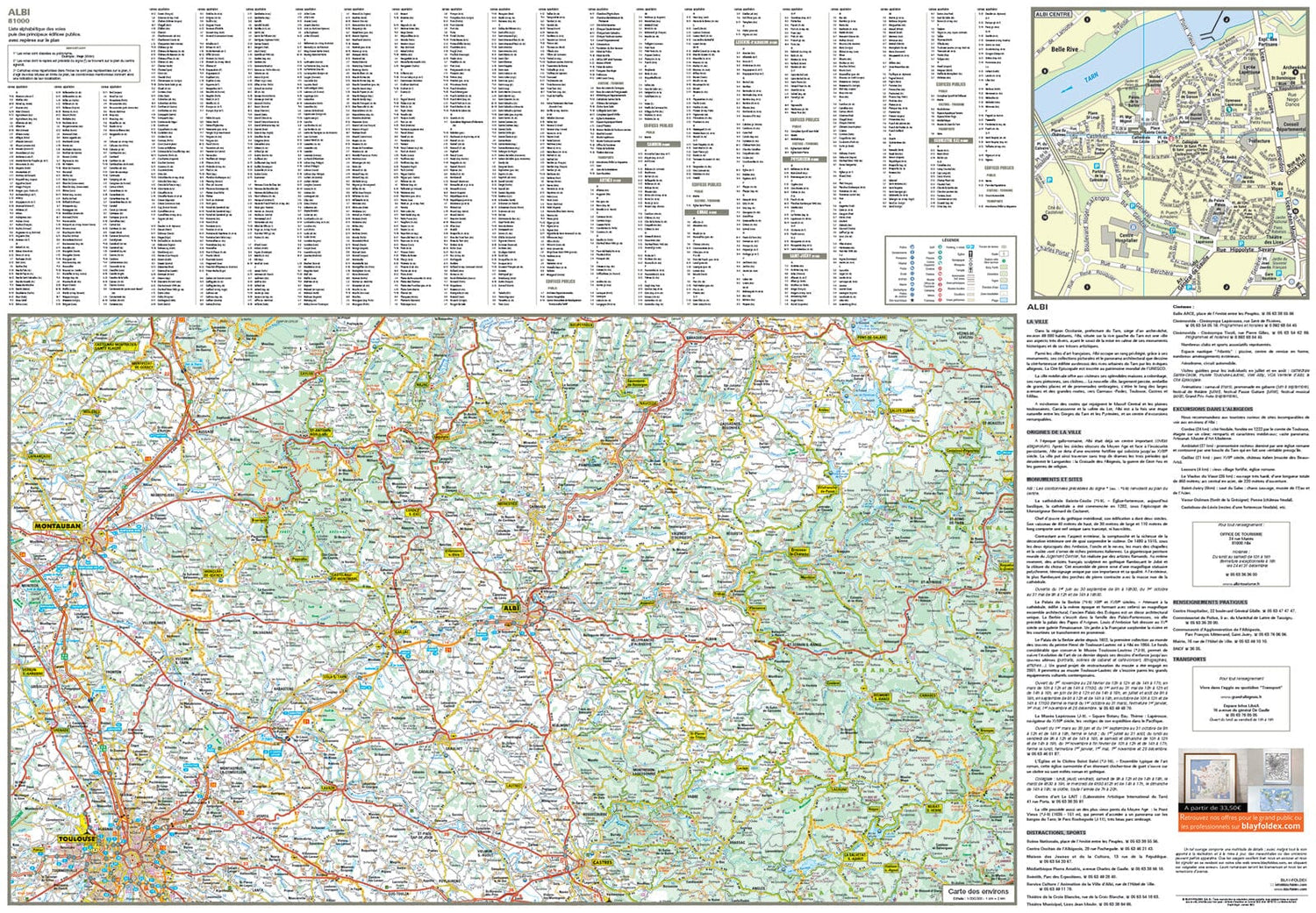 Albi, Tarn - Plan de ville | Blay Foldex plan de ville Blay Foldex