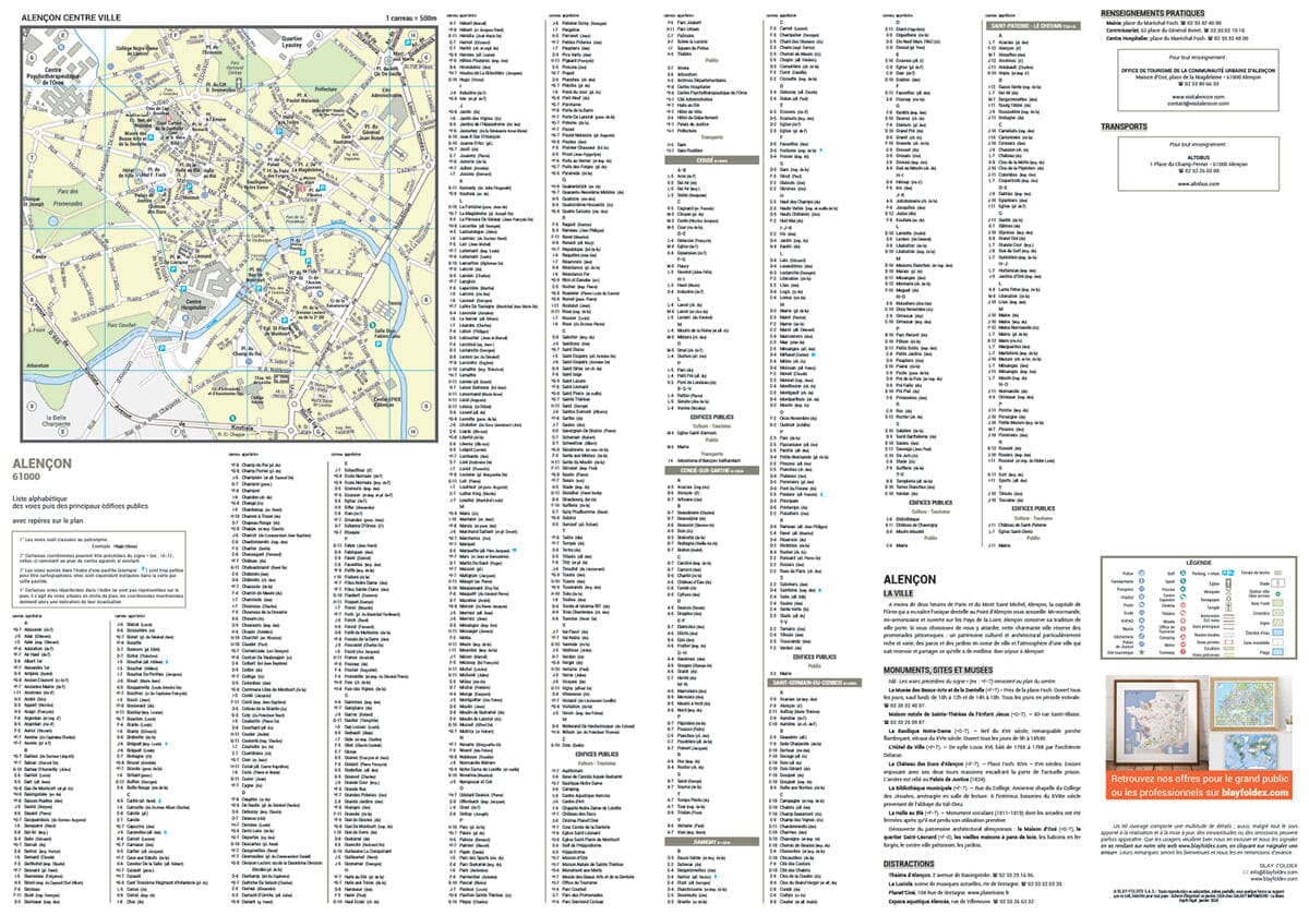 Alençon, Orne - Plan de ville | Blay Foldex plan de ville Blay Foldex
