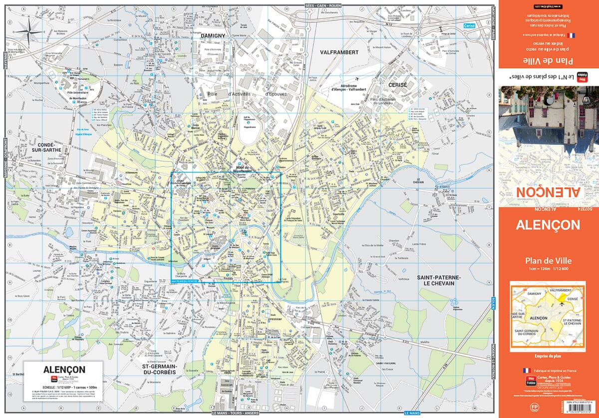 Alençon, Orne - Plan de ville | Blay Foldex plan de ville Blay Foldex