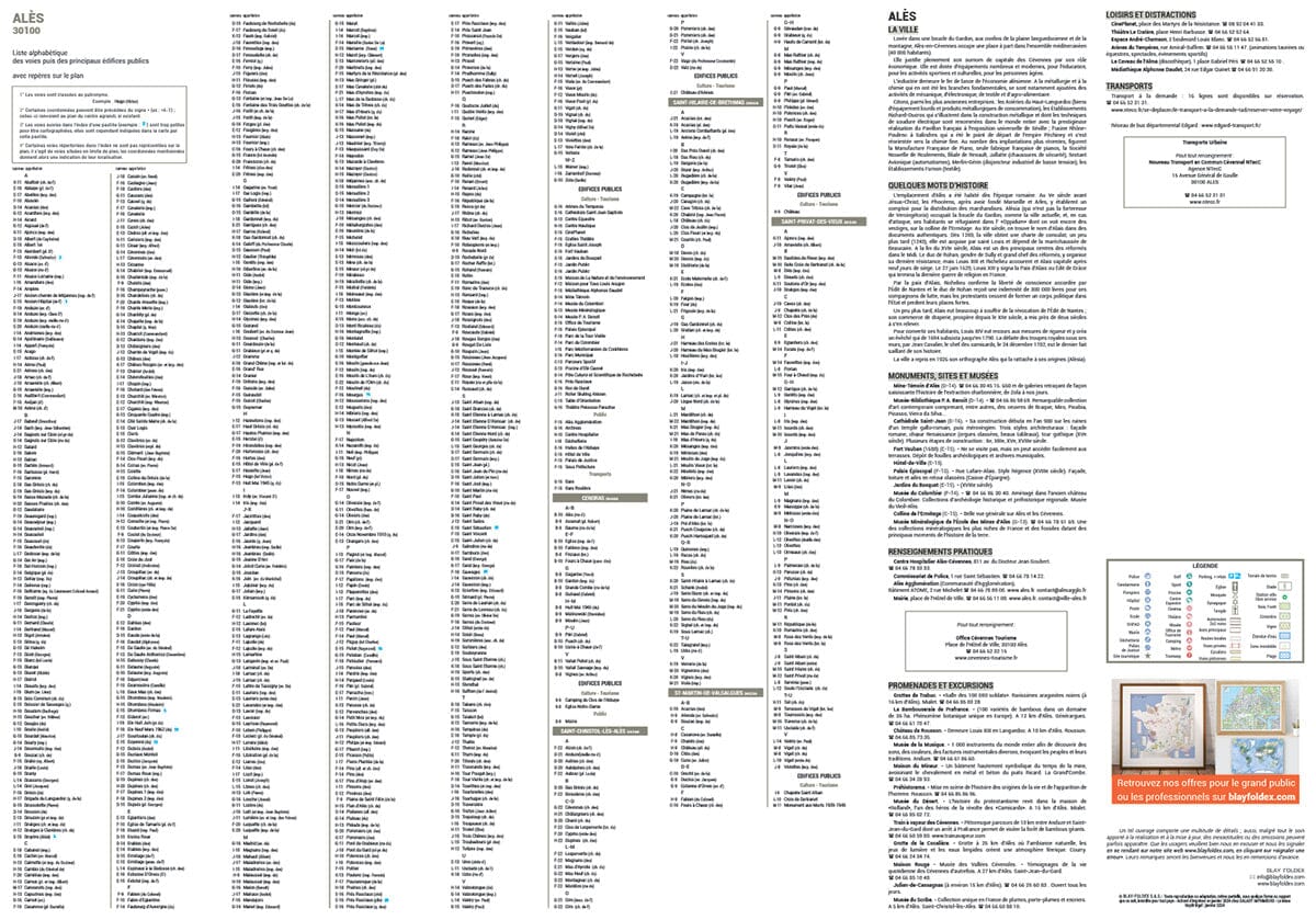 Alès, Gard - Plan de ville | Blay Foldex plan de ville Blay Foldex