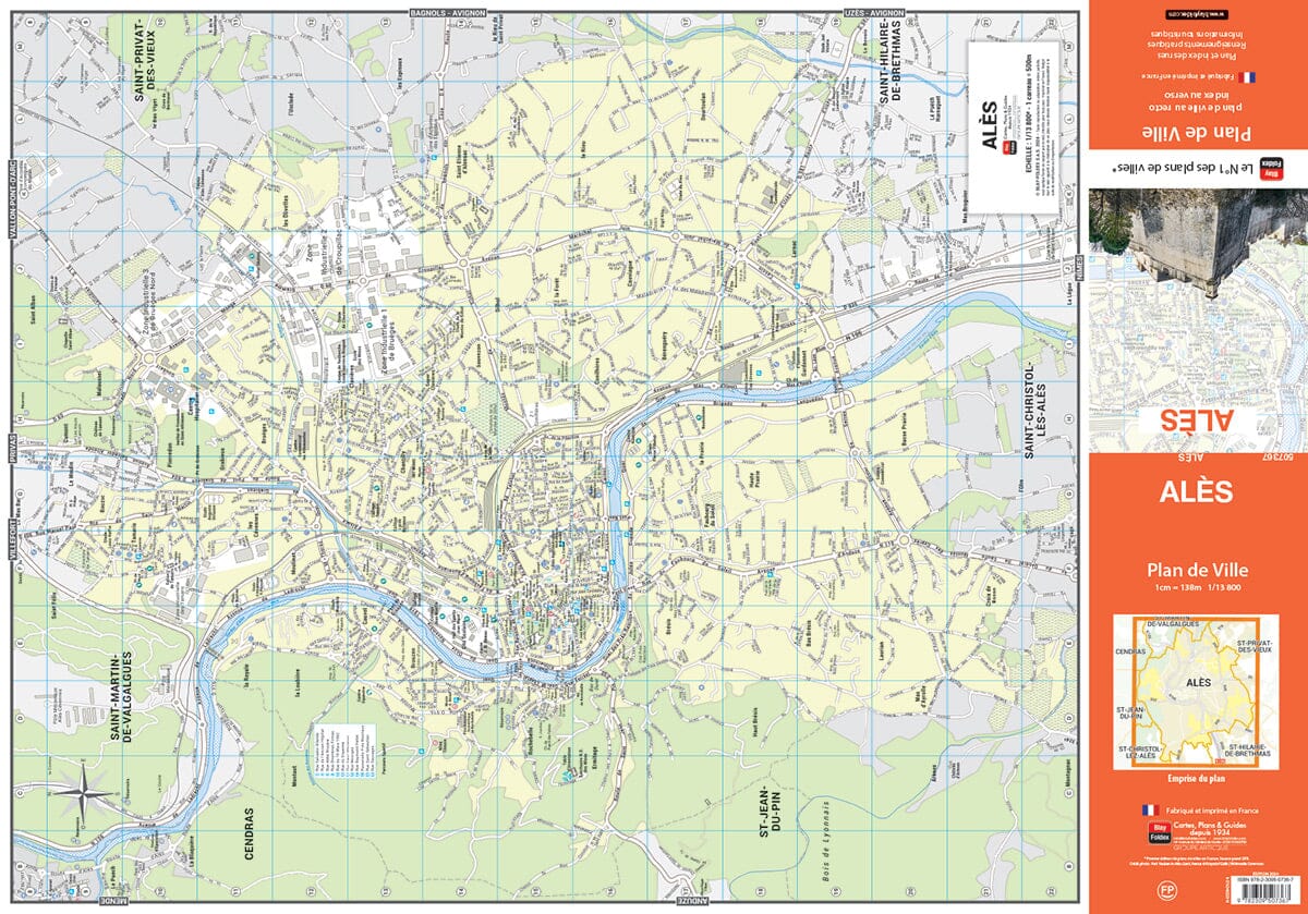 Alès, Gard - Plan de ville | Blay Foldex plan de ville Blay Foldex