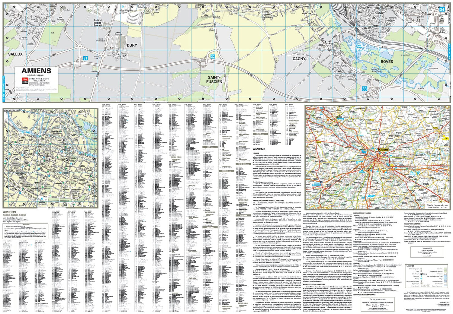 Amiens, Somme - Plan de ville | Blay Foldex plan de ville Blay Foldex