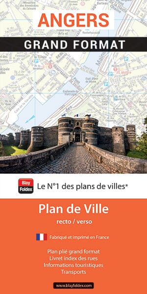 Angers - Plan de ville grand format | Blay Foldex plan de ville Blay Foldex