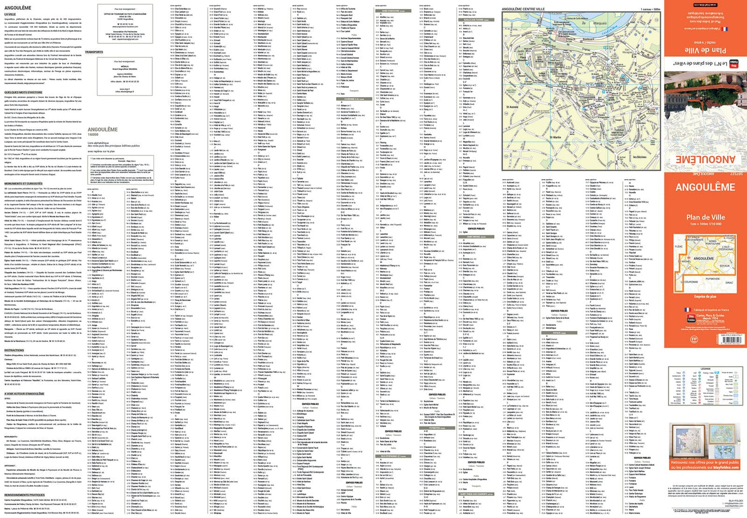 Angoulême, Charente - Plan de ville | Blay Foldex plan de ville Blay Foldex