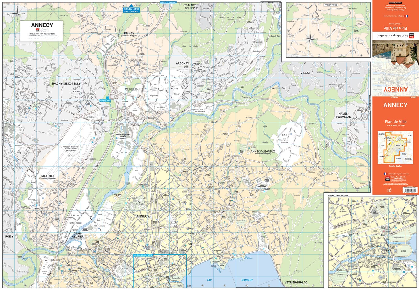 Annecy, Haute-Savoie - Plan de ville | Blay Foldex plan de ville Blay Foldex