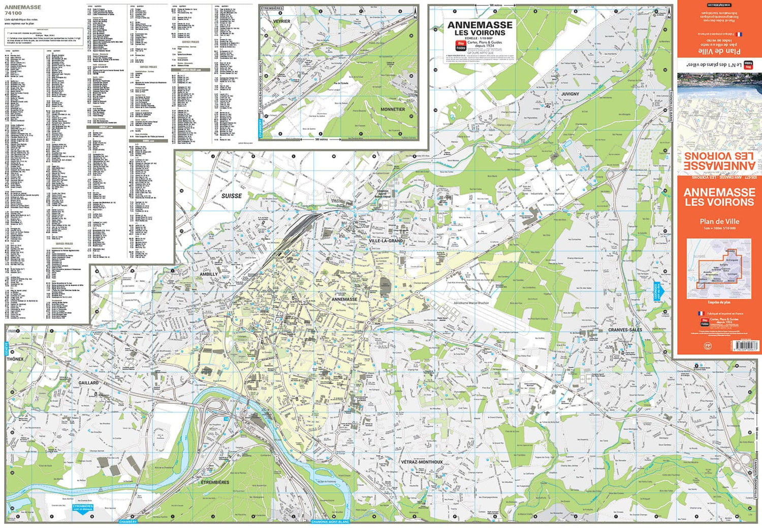 Annemasse, Les Voirons, Haute-Savoie - Plan de ville | Blay Foldex plan de ville Blay Foldex