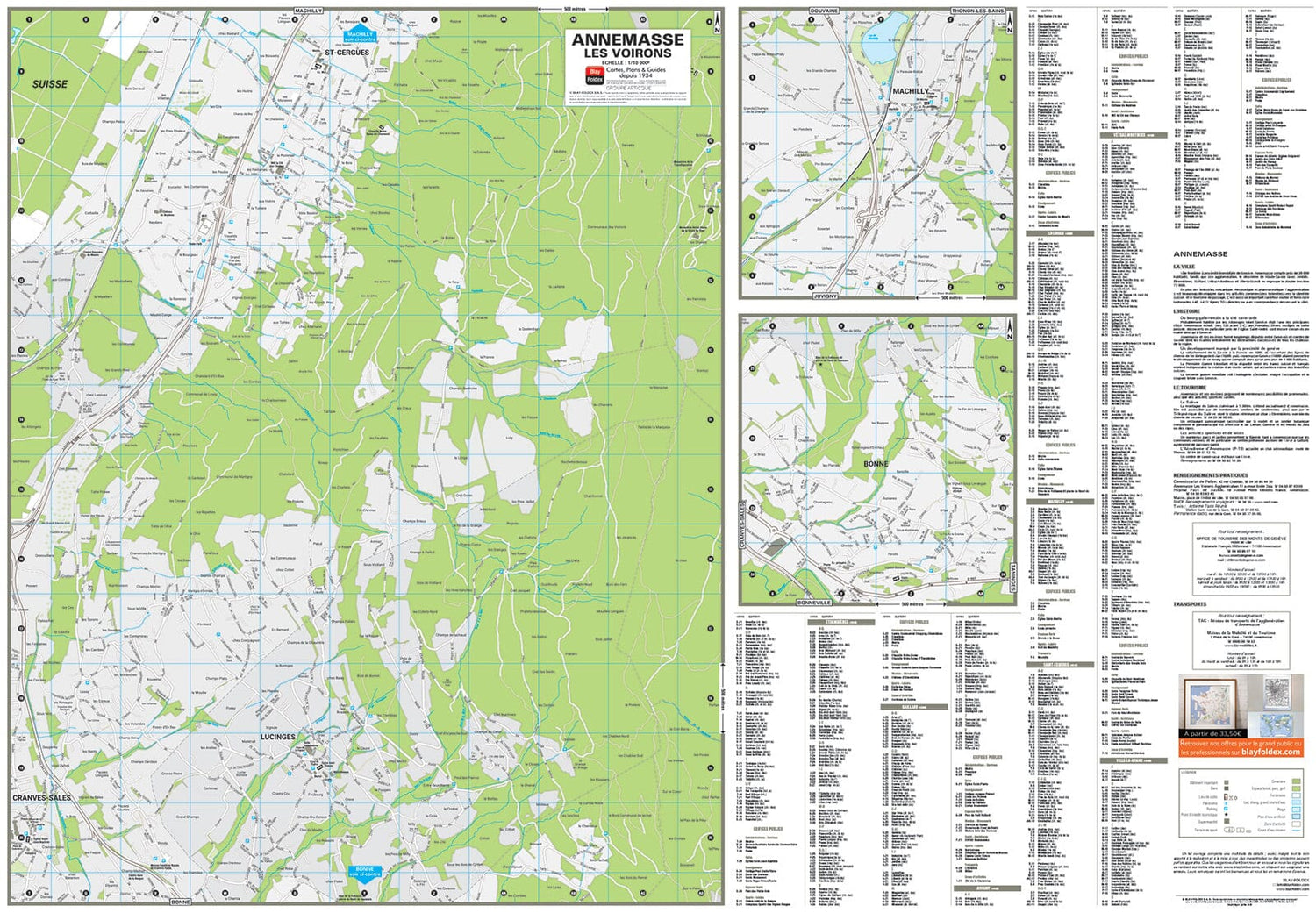 Annemasse, Les Voirons, Haute-Savoie - Plan de ville | Blay Foldex plan de ville Blay Foldex