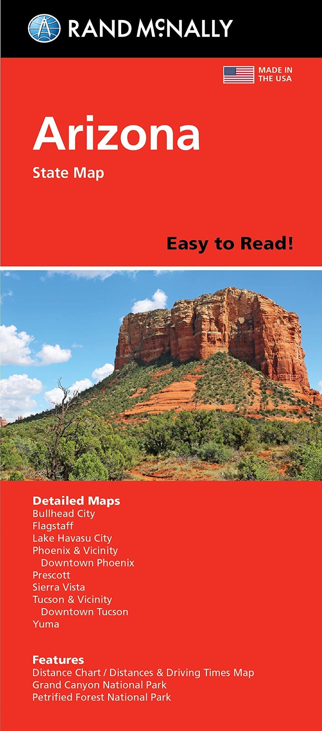 Arizona, carte facile à lire | Rand McNally carte routière Rand McNally