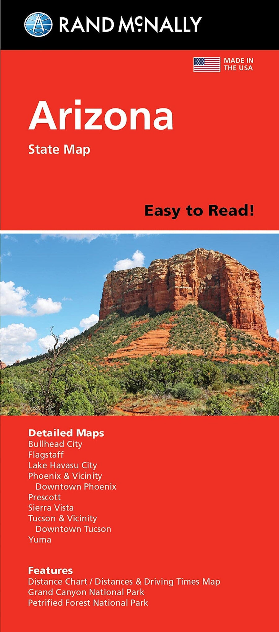 Arizona, carte facile à lire | Rand McNally carte pliée Rand McNally 