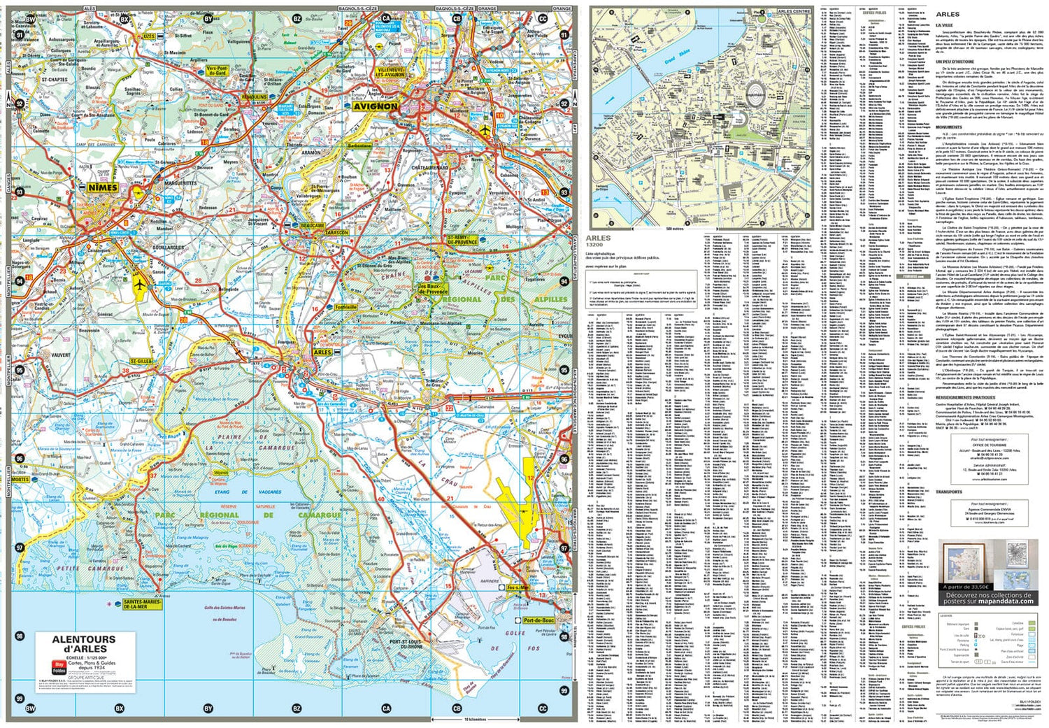 Arles, Bouches-du-Rhône - Plan de ville | Blay Foldex plan de ville Blay Foldex