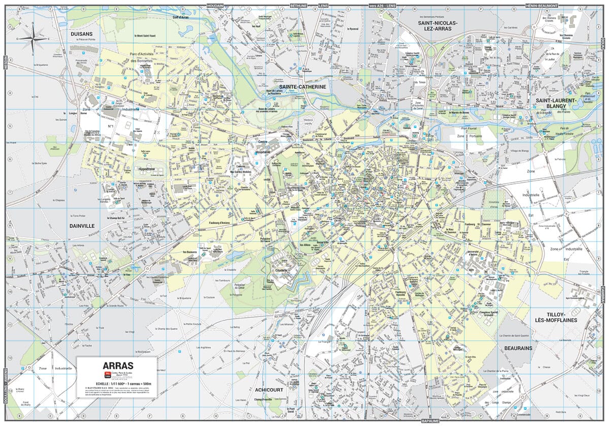 Arras, Pas-de-Calais - Plan de ville | Blay Foldex plan de ville Blay Foldex