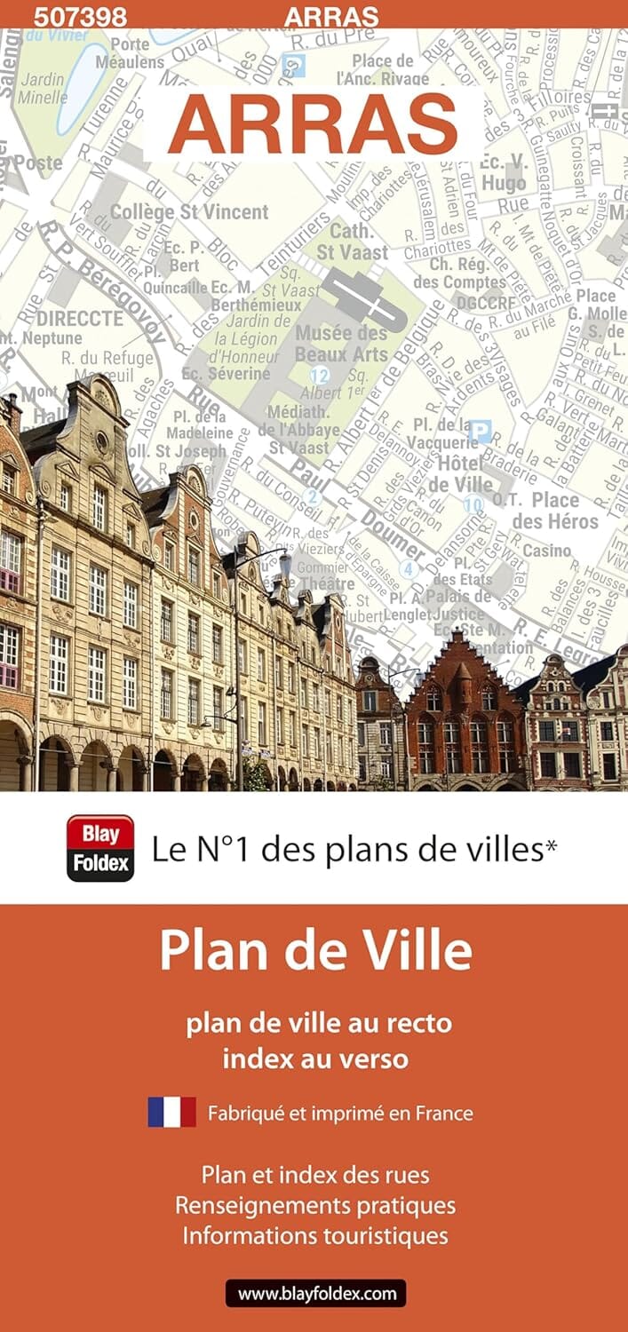 Arras, Pas-de-Calais - Plan de ville | Blay Foldex plan de ville Blay Foldex