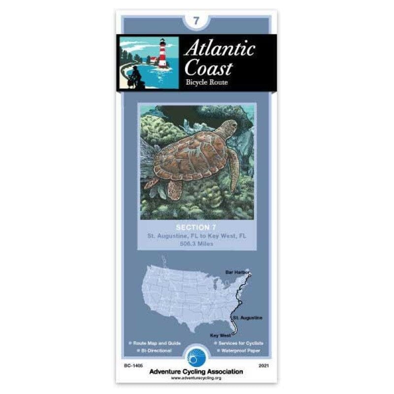 Atlantic Coast - Bicycle Route Section 7 | Adventure Cycling Association carte cycliste Adventure Cycling Association Default Title