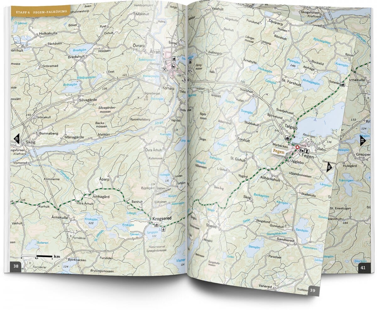 Atlas cycliste - Ätradalsleden (Suède) | Calazo carte de randonnée Calazo
