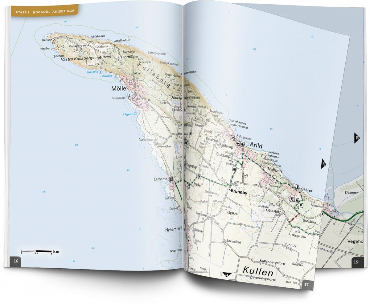 Atlas cycliste - Kattegattleden (Suède) | Calazo atlas Calazo