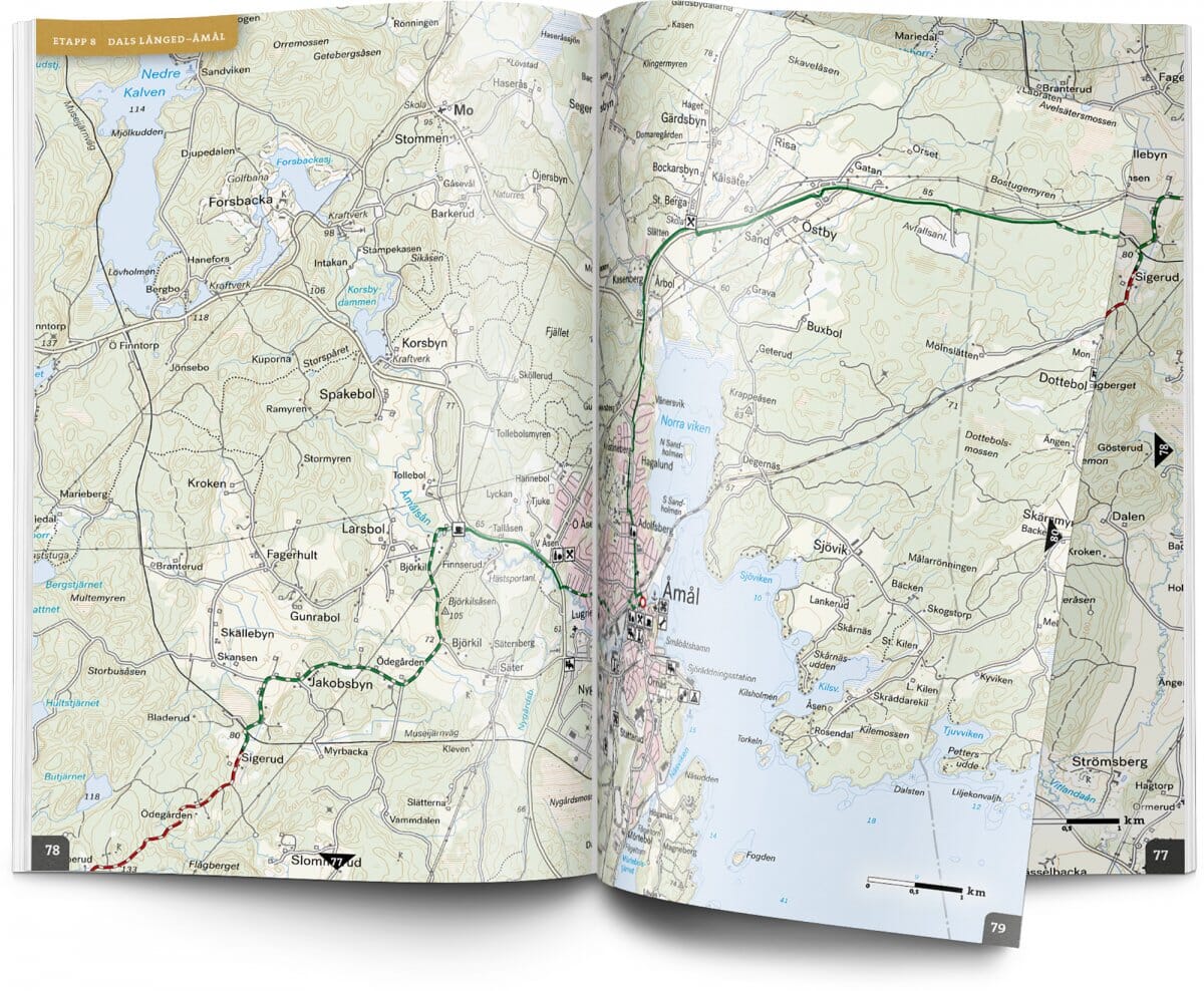 Atlas cycliste - Vänerleden (Suède) | Calazo atlas Calazo