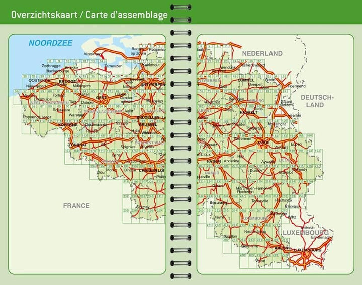 Atlas cycliste - Véloroutes de Belgique | Falk atlas Falk