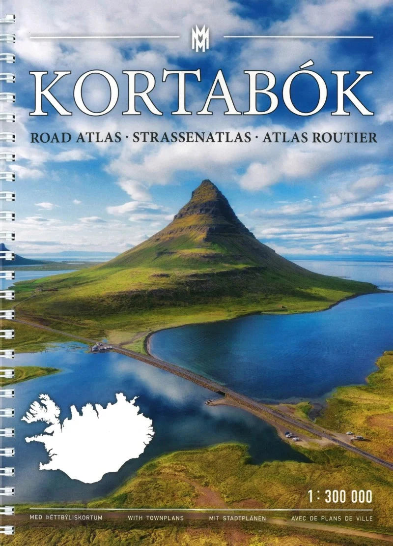 Atlas de l'Islande avec plans de villes (1:300 000) | Mal og menning atlas Mal og menning 
