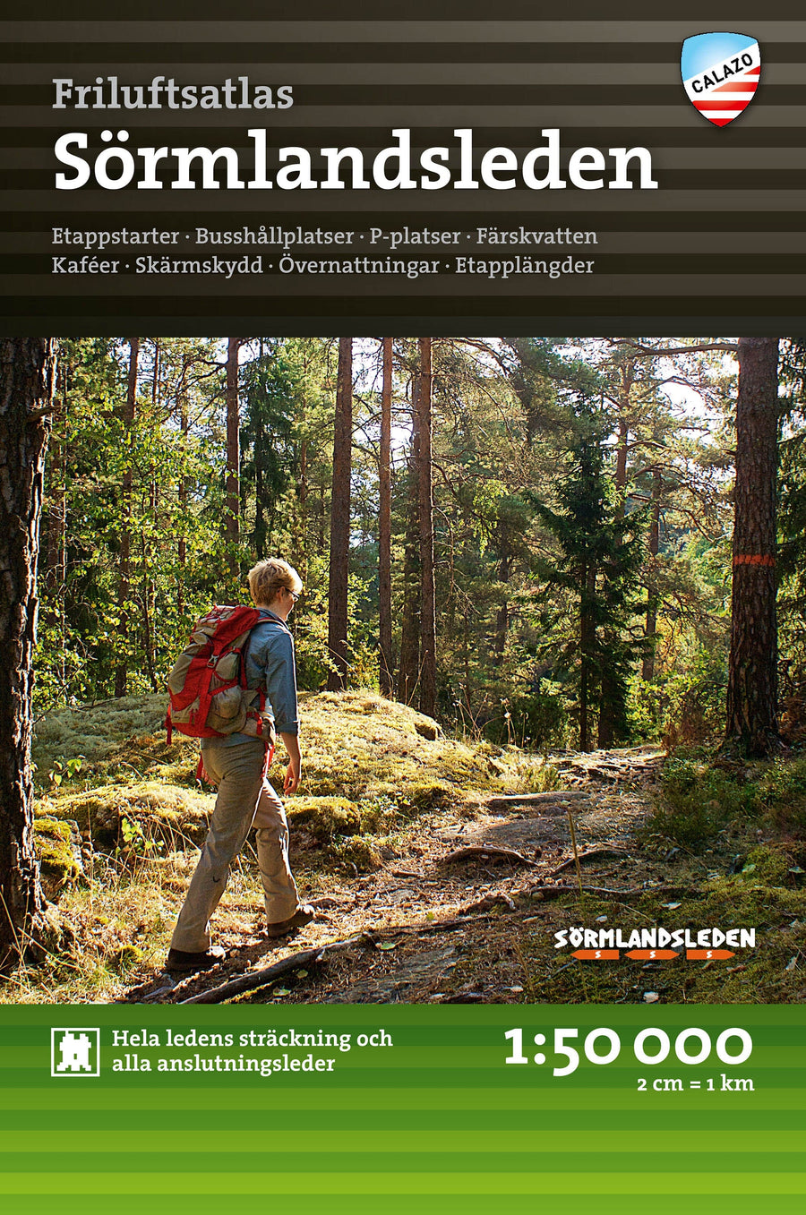 Atlas de plein air - Sörmlandsleden (Suède) | Calazo - Friluftsatlas carte pliée Calazo 