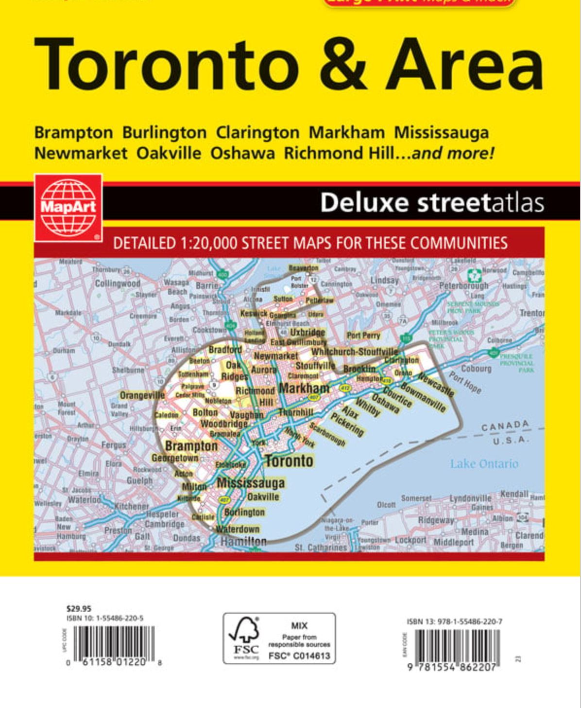 Atlas de rues Deluxe - Toronto et sa région, en gros caractères | Canadian Cartographics Corporation atlas Canadian Cartographics Corporation 
