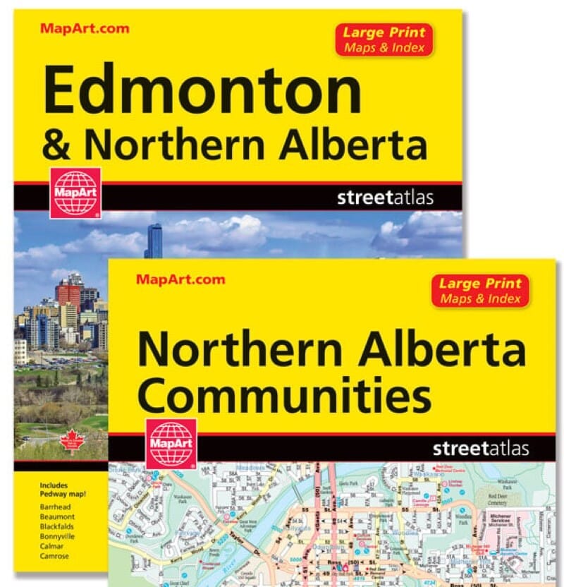 Atlas des rues - Edmonton et nord de l'Alberta, gros caractères | Canadian Cartographics Corporation atlas Canadian Cartographics Corporation 