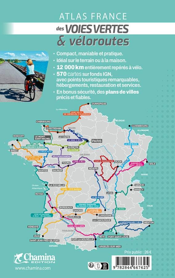Atlas - France des voies vertes & véloroutes 2026 | Chamina atlas Chamina 