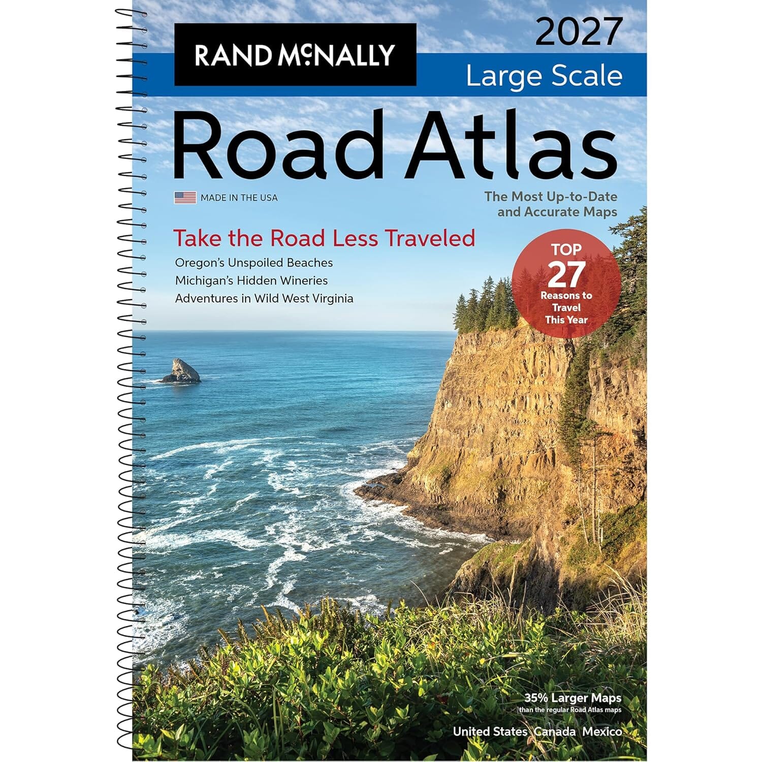 Atlas routier à grande échelle - États-Unis, Canada, Mexique 2027 | Rand McNally atlas Rand McNally 