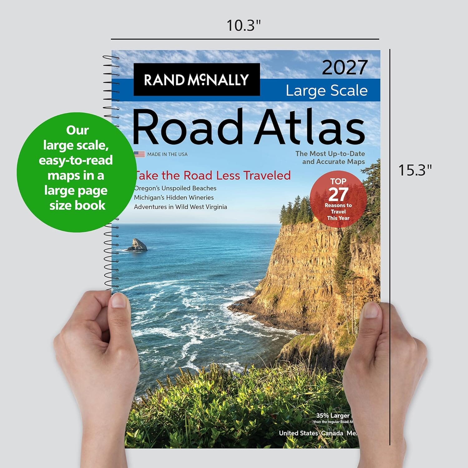 Atlas routier à grande échelle - États-Unis, Canada, Mexique 2027 | Rand McNally atlas Rand McNally 