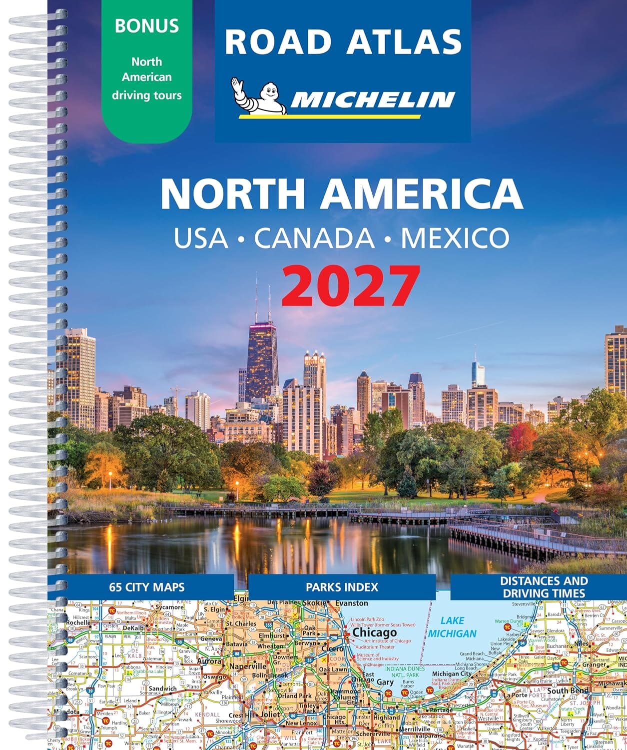 Atlas routier à spirales - USA, Canada, Mexique 2027 | Michelin atlas Michelin 