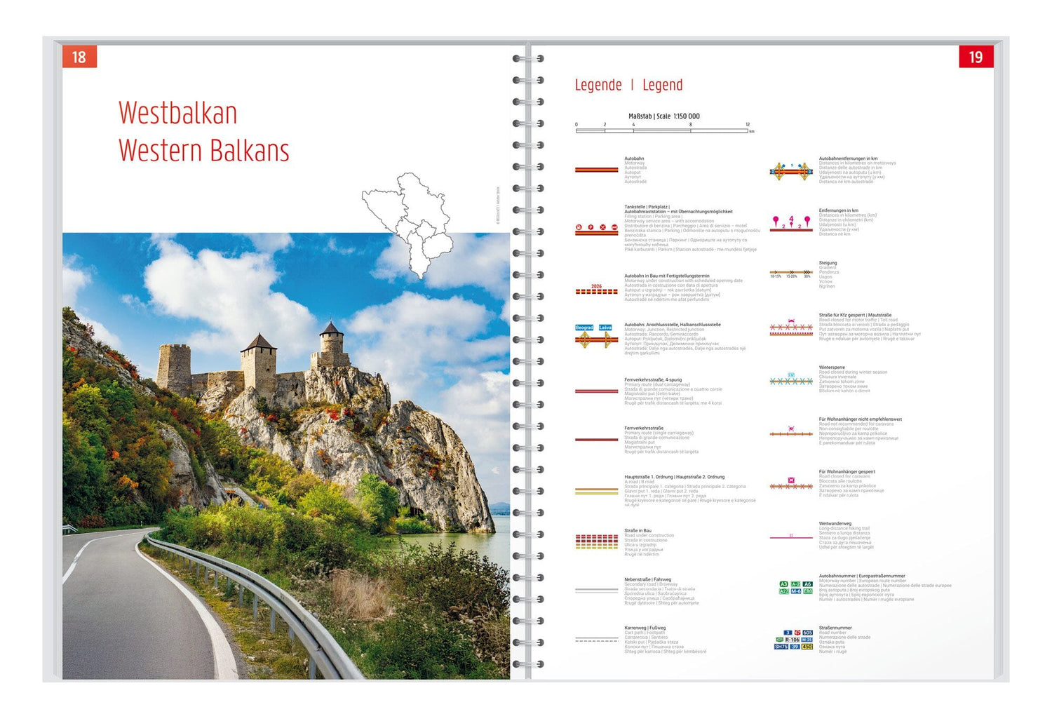 Atlas routier - Balkans Occidentaux (Albanie, Bosnie Herzégovine, Kosovo, Monténégro, Macédoine du Nord, Serbie) | Freytag & Berndt atlas Freytag & Berndt 