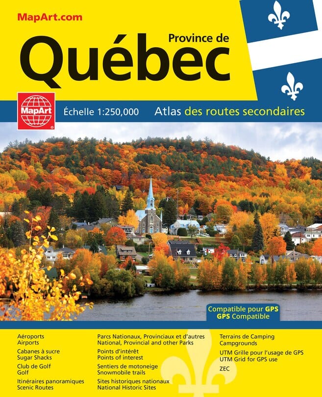 Atlas routier du Québec (routes secondaires), édition française/anglaise | Canadian Cartographics Corporation atlas Canadian Cartographics Corporation