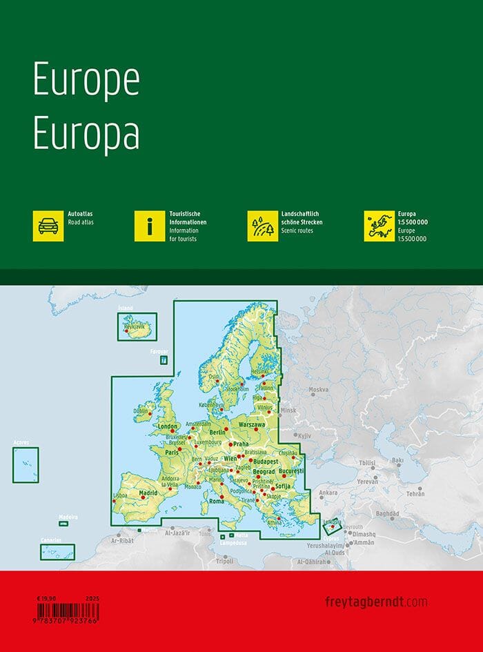 Atlas routier - Europe (à spirales) | Freytag & Berndt atlas Freytag & Berndt