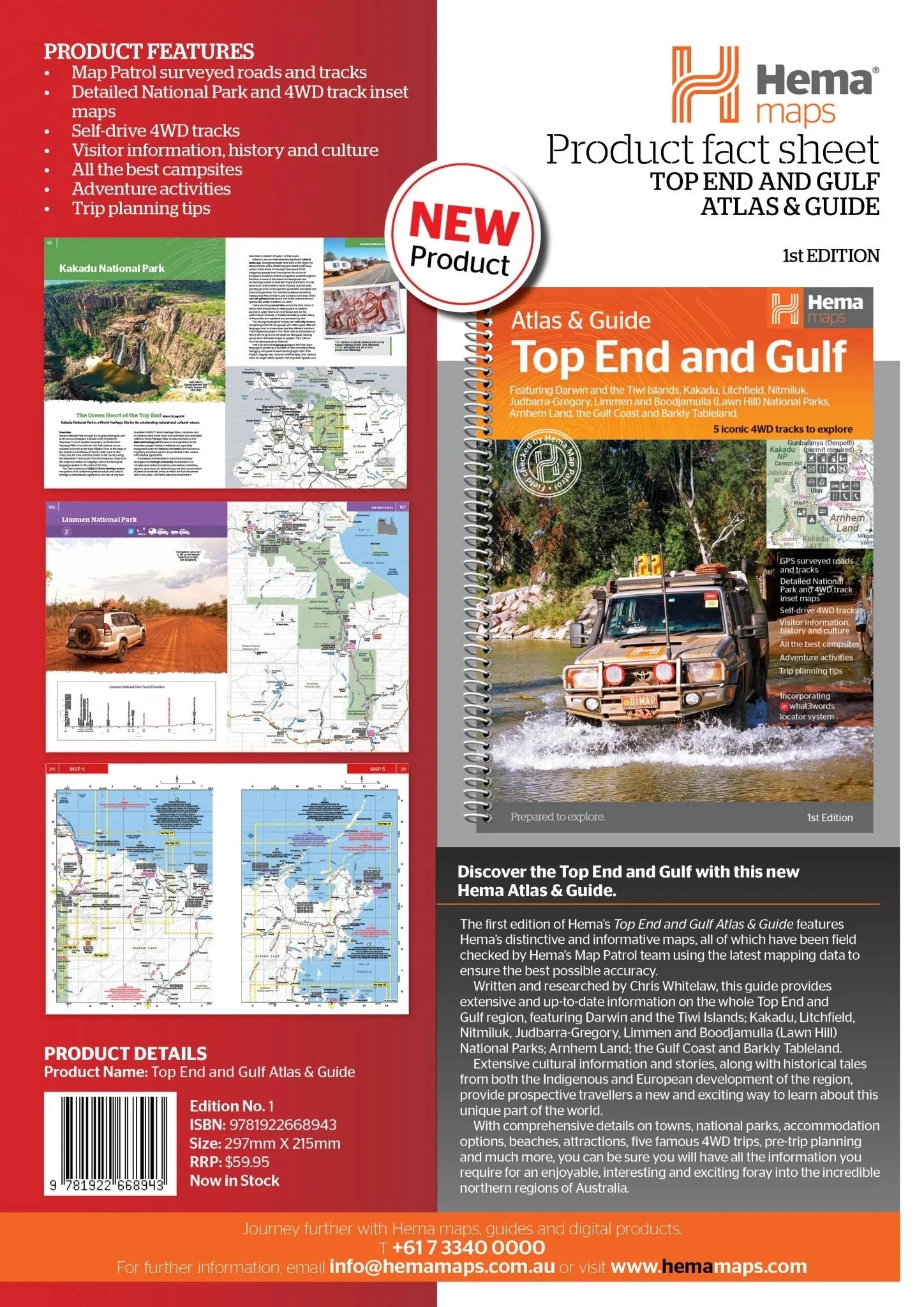 Atlas routier et guide - Top End and Gulf (Australie) | Hema Maps atlas Hema Maps 