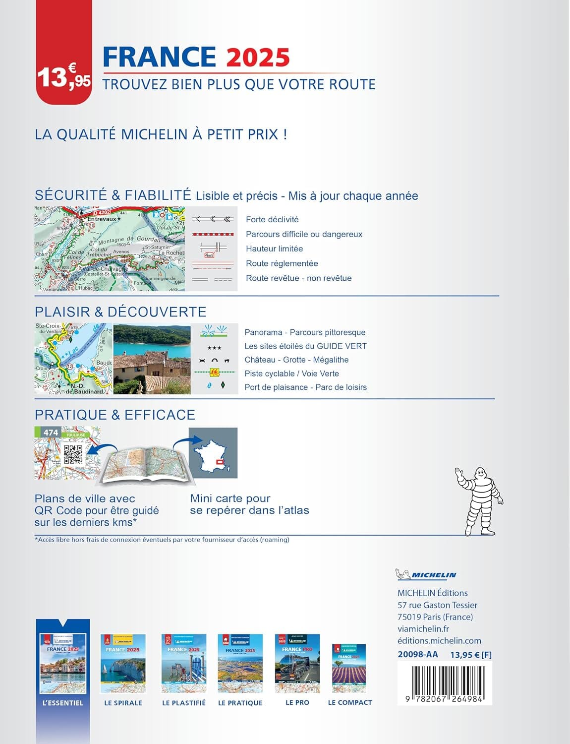Atlas routier et touristique (broché) - France 2025 | Michelin atlas Michelin 